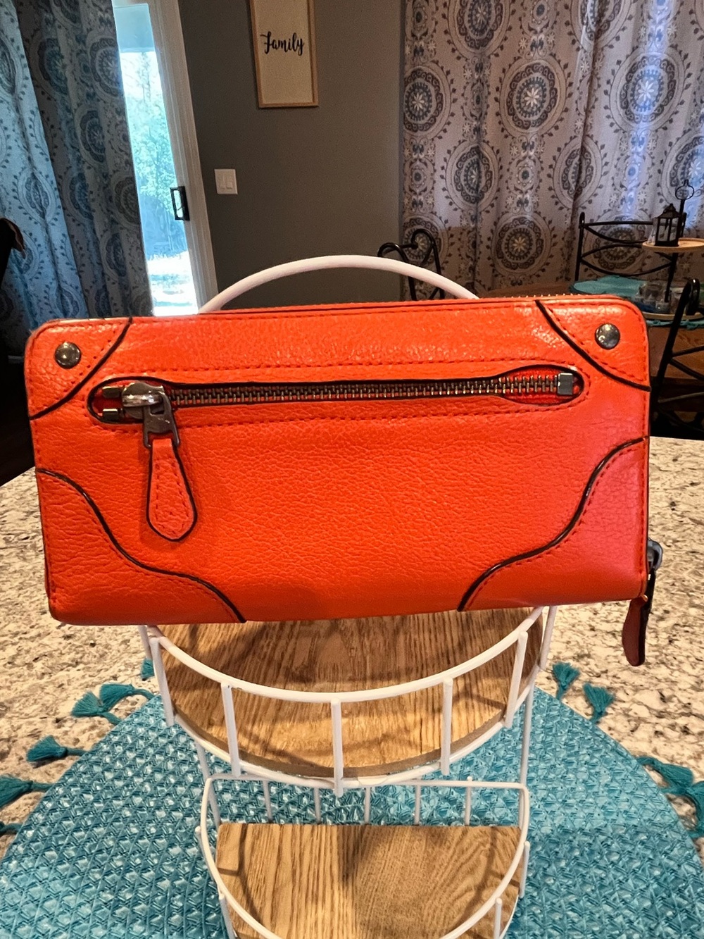 Coach Zip Around Long Wallet Miami Red - Picture 3 of 14